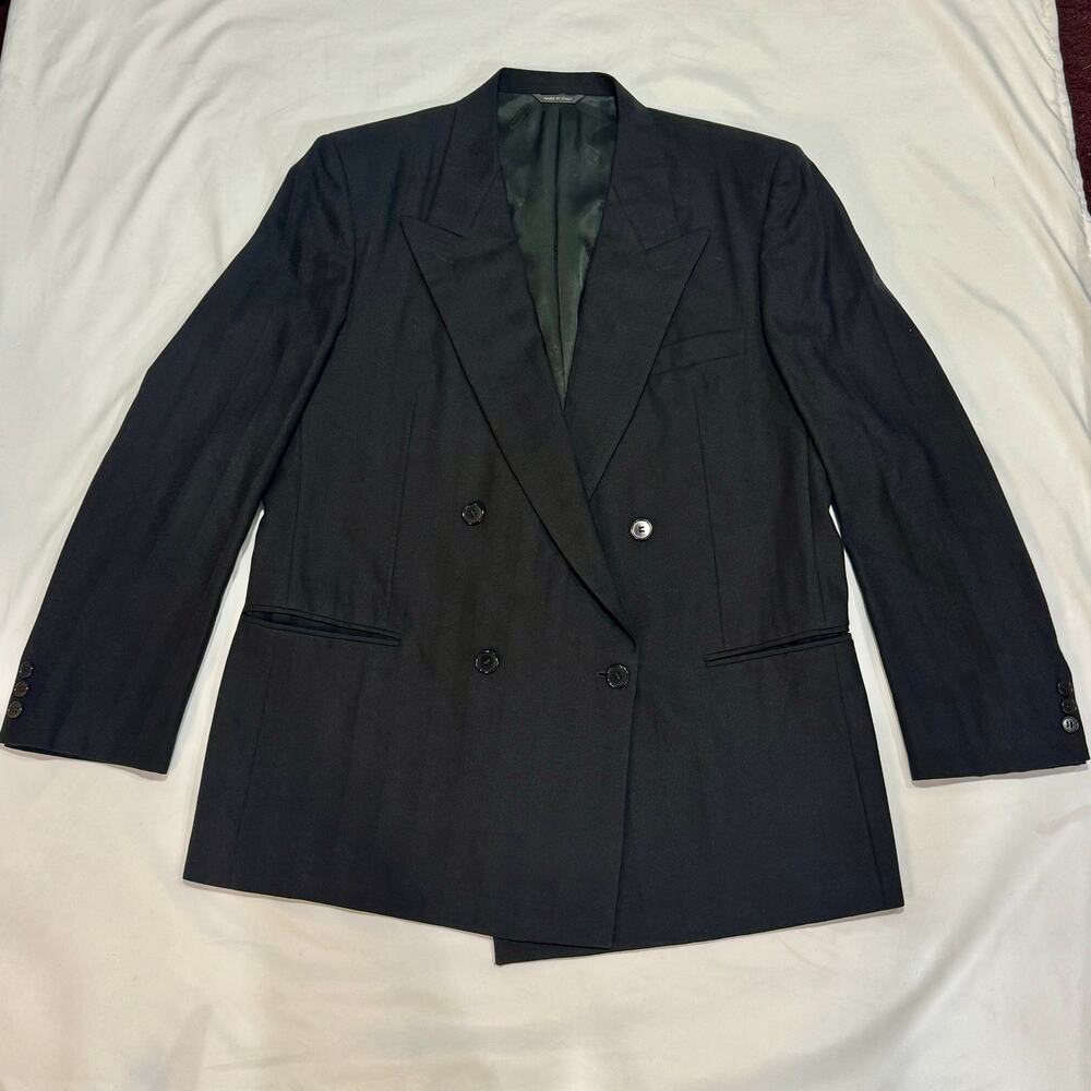 Vintage 1990s Missoni Uomo Double Breasted Virgin Wool Blazer IT 54 Italy